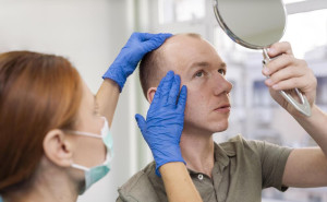 patient avec une calvitie