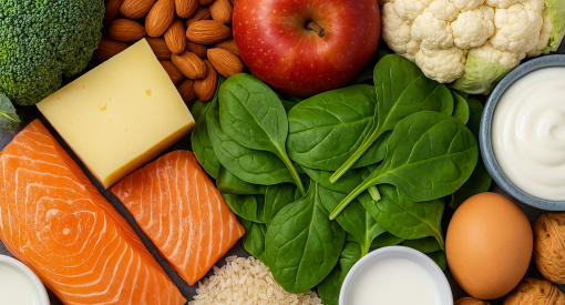 illustration des aliments bons pour les dents