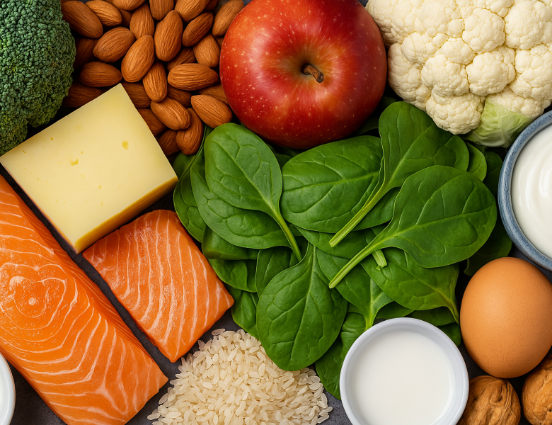 illustration des aliments bons pour les dents