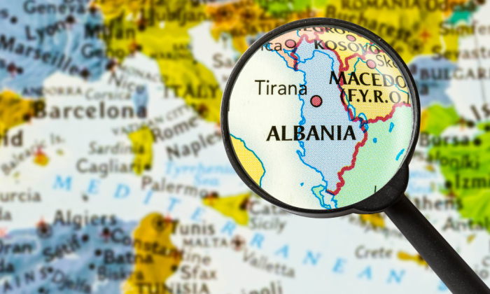 carte map de l'Albanie