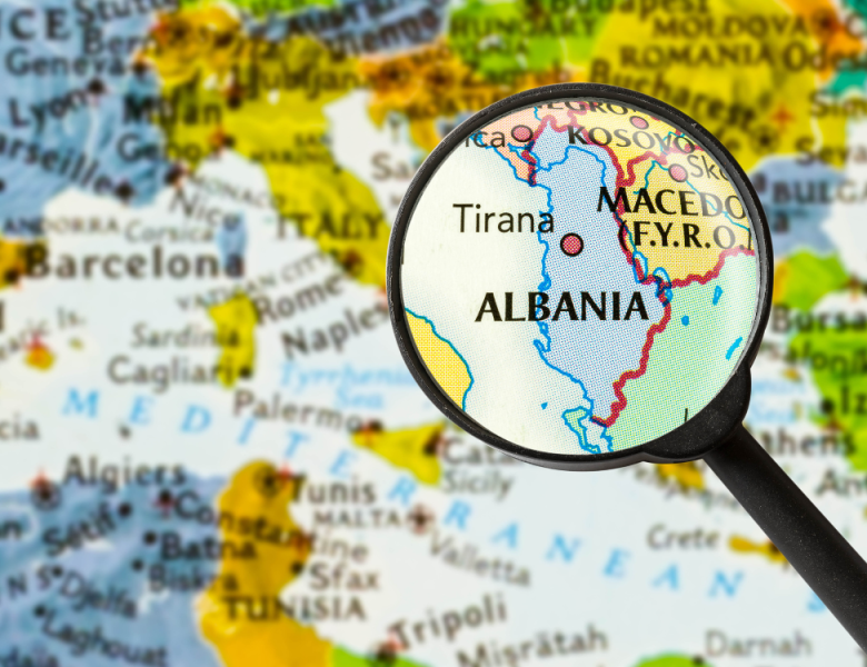 carte map de l'Albanie
