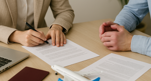 personnes qui remplissent des papiers mutuelle