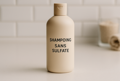 bouteille de shampoing sans sulfate